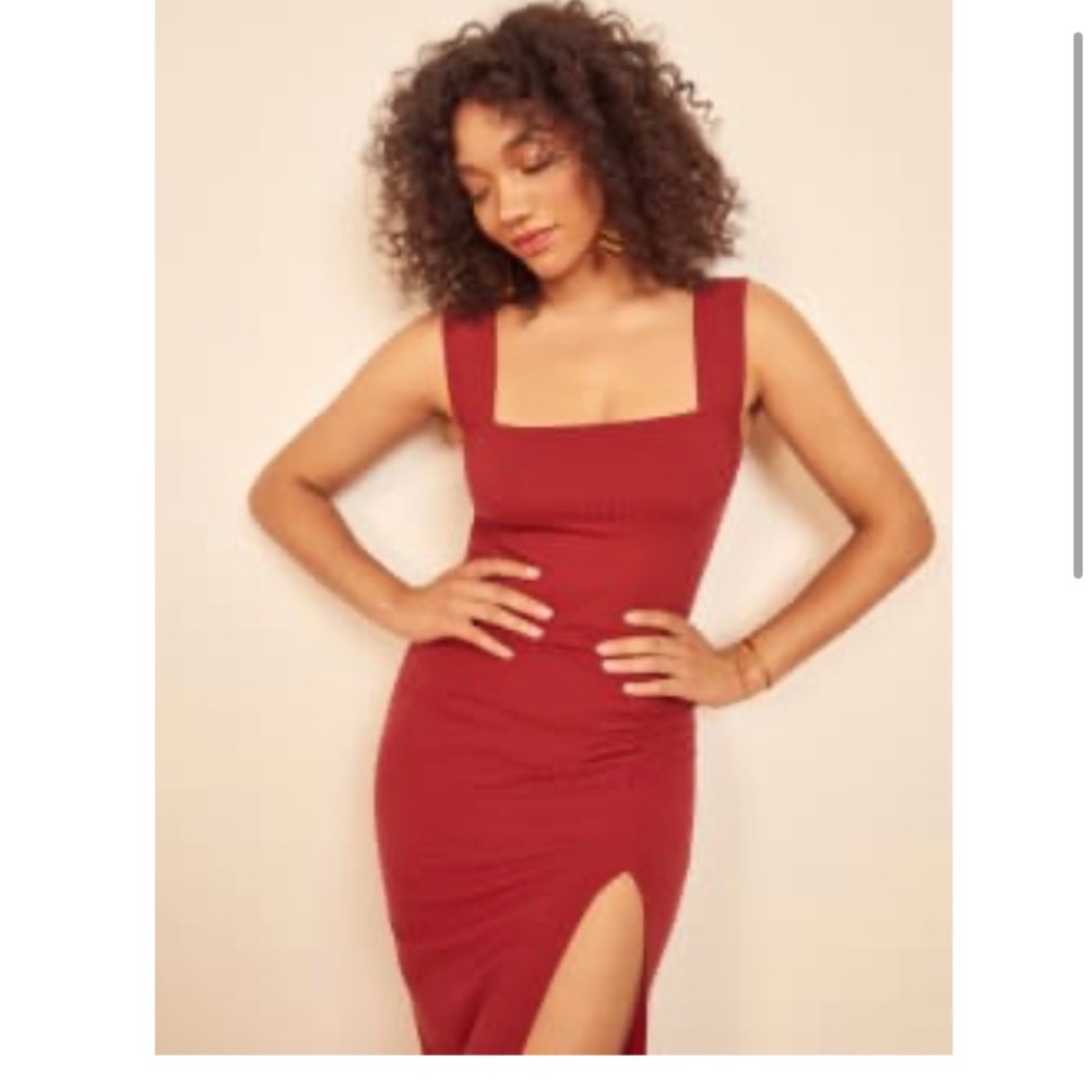 Reformation Crimson Knit Dress